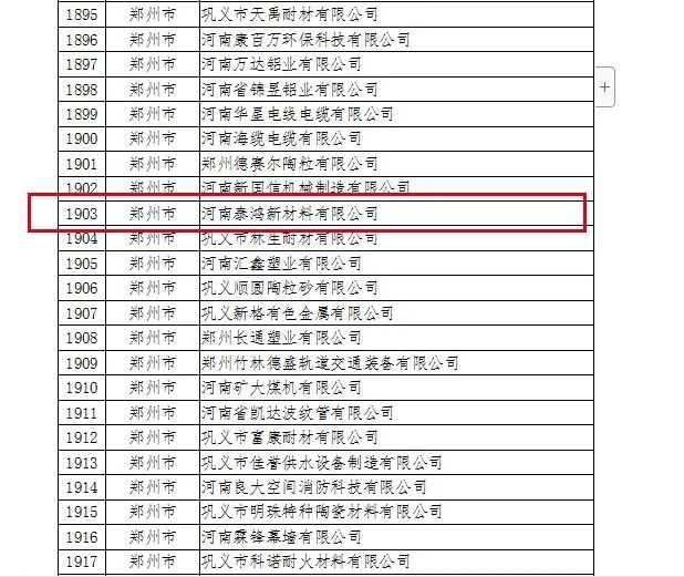 华亿网页版子公司泰鸿新材入围“河南省创新型中小企业”名单